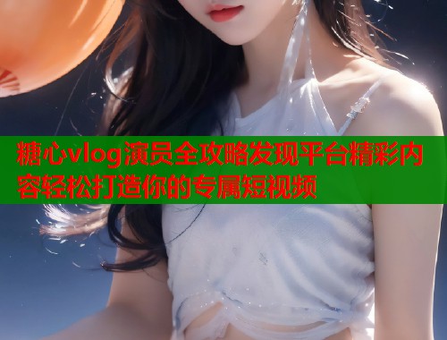 糖心vlog演员全攻略发现平台精彩内容轻松打造你的专属短视频  第2张